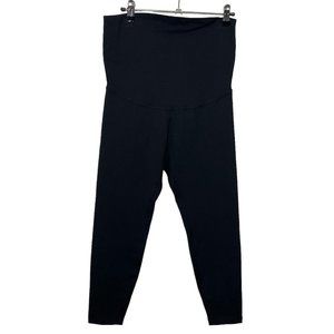 Beyond The Bump Beyond Yoga Leggings Black Supplex Capri Maternity Womens Size L
